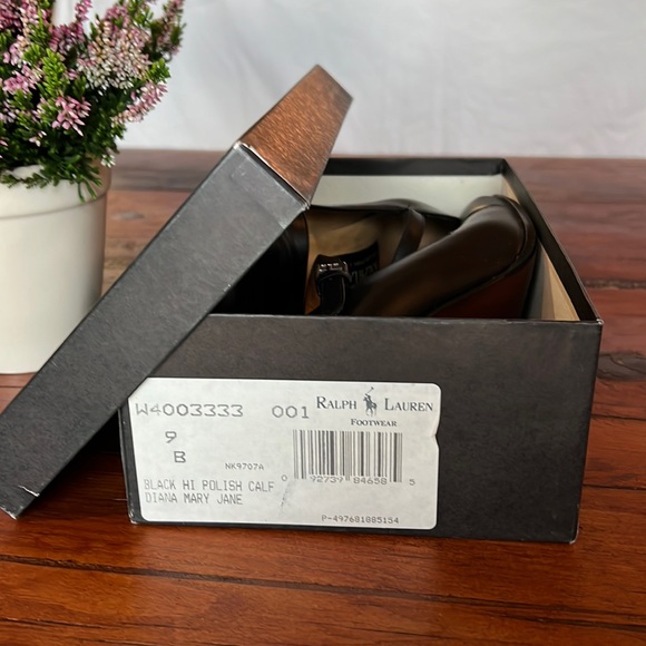 Ralph. Lauren Black Label Collection hi polish, Calfskin Diana Mary Jane - Picture 7 of 7